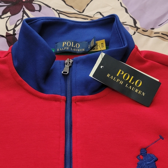 Polo Ralph Lauren Polo Tennis/Big Pony Color-Blocked Quarter-Zip Interlock Sweat - Picture 3 of 6